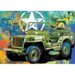 Eurographics Jeep® The Army Truck Puzzle 550pcs in a Military Jeep Shaped Tin