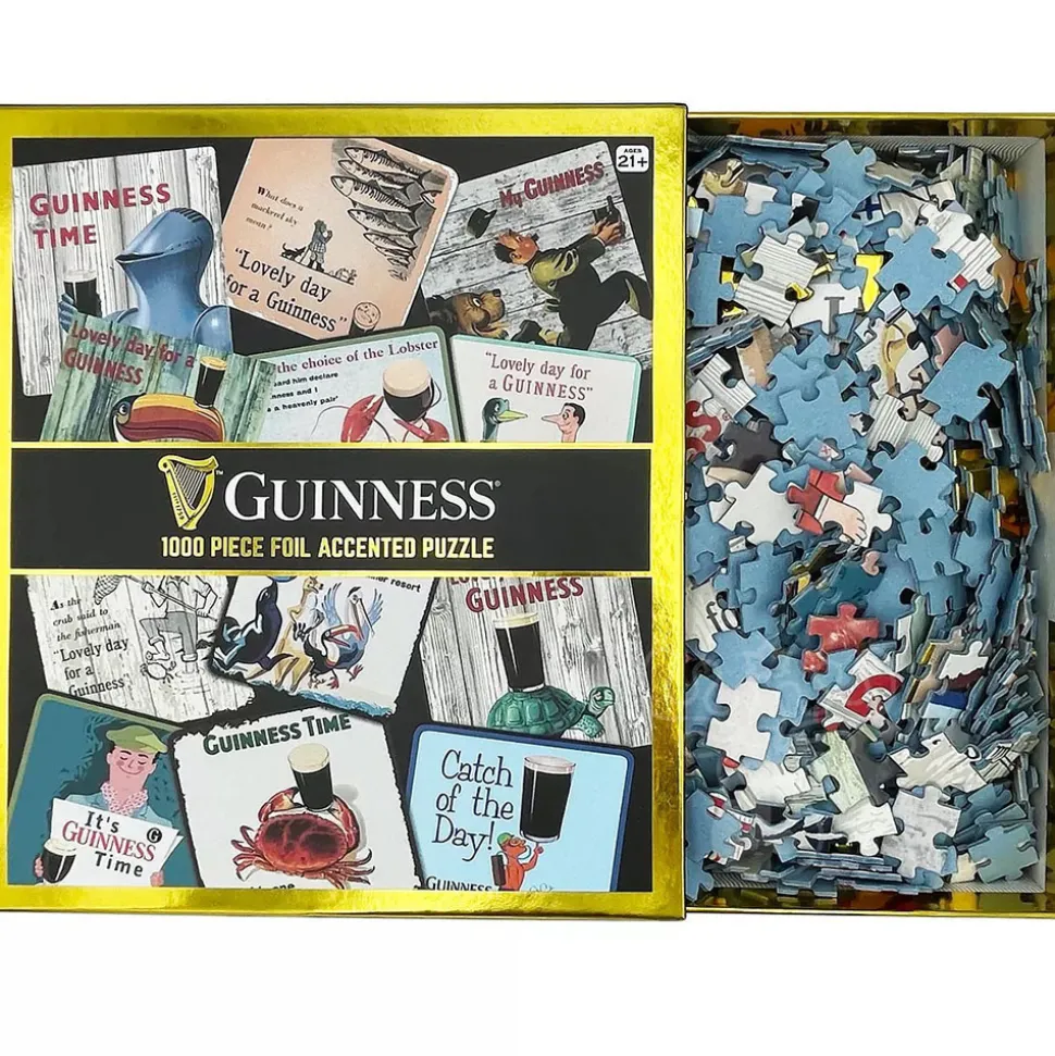 Front Porch Classics Guinness Coaster Foil Accented Puzzle 1000pcs