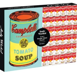 Galison Andy Warhol: Campbell's Soup Cans 2-in-1 Double Sided Puzzle 500pcs