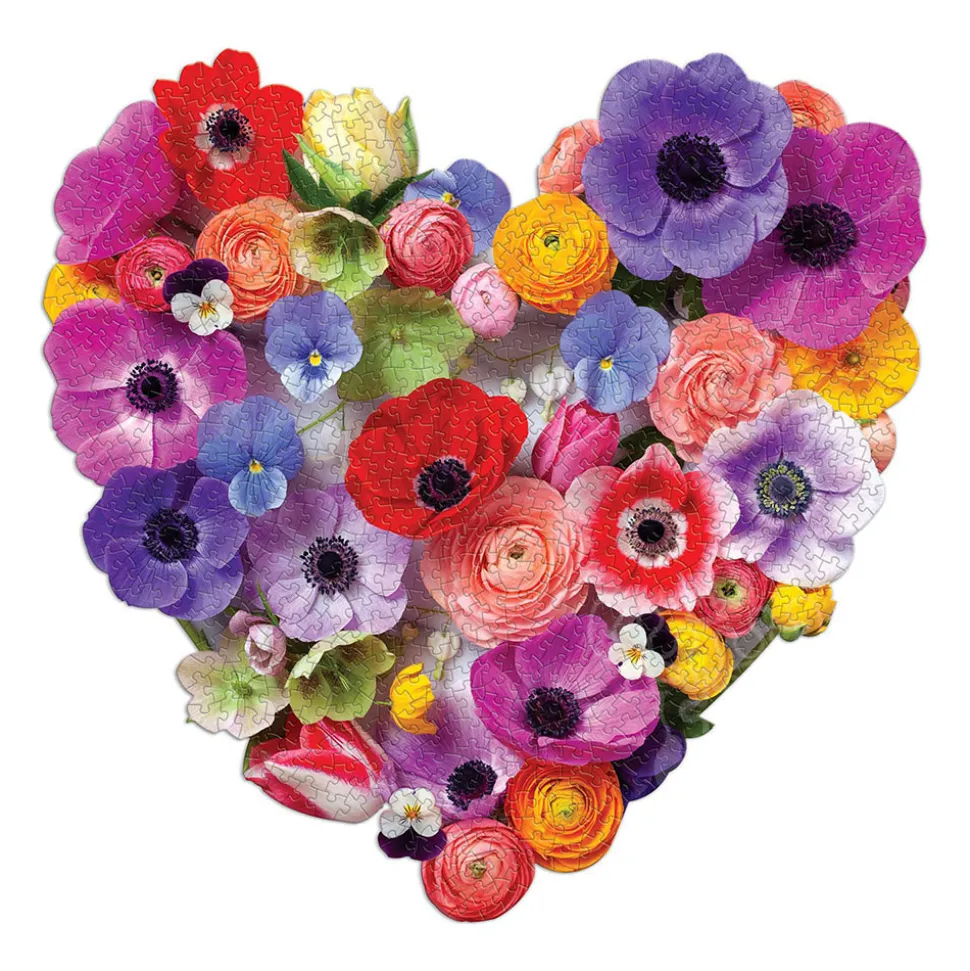 Galison Flora Heart Shaped Puzzle 750pcs
