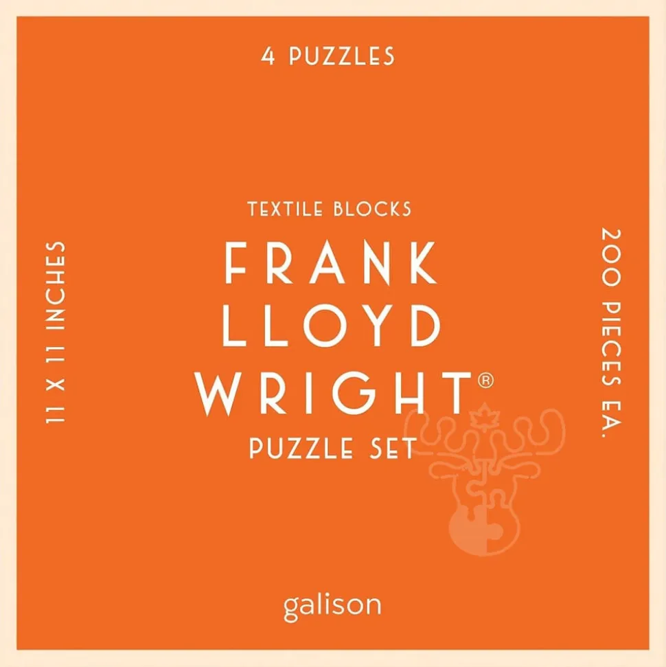 Galison Frank Lloyd Wright Textile Blocks Puzzle 4 x 200pcs