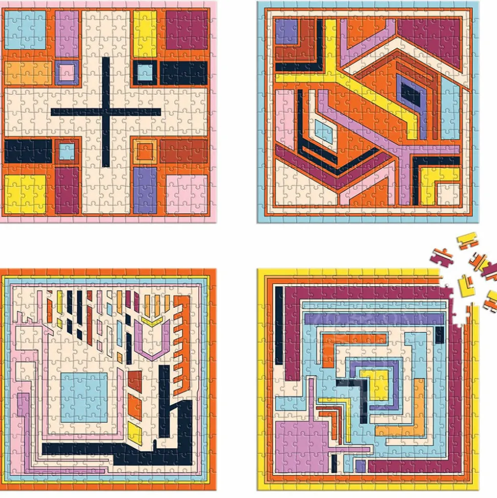 Galison Frank Lloyd Wright Textile Blocks Puzzle 4 x 200pcs