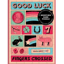 Galison Good Luck Greeting Card Puzzle 60pcs