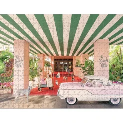 Galison Gray Malin The Dogs at the Beverly Hills Hotel Double Sided Puzzle 500pcs