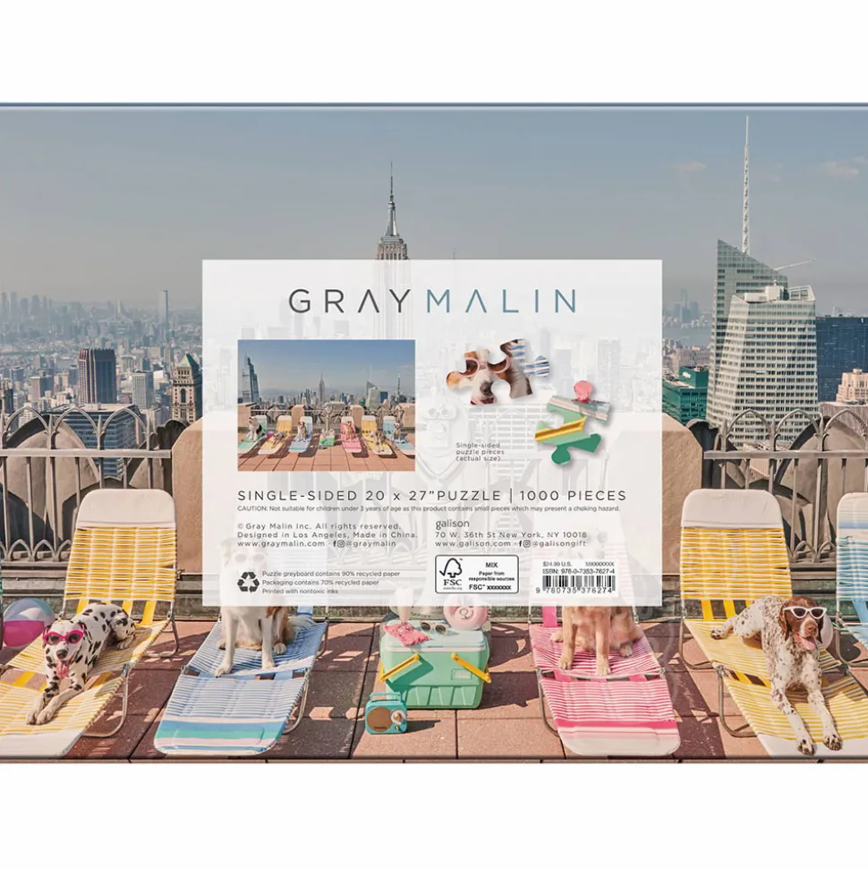 Galison Gray Malin The Dogs of New York City Puzzle 1000pcs