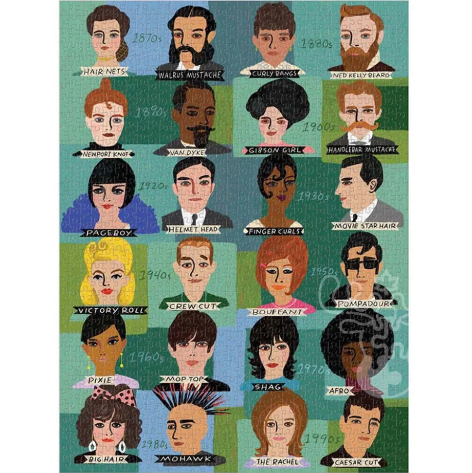 Galison History of Hairdos (1870-1990) Puzzle 1000pcs