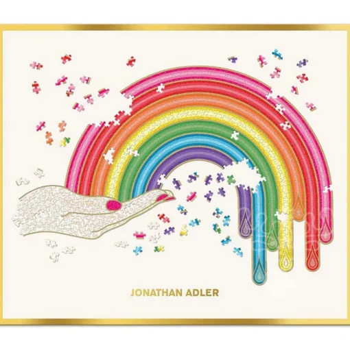 Galison Jonathan Adler Rainbow Hand Shaped Foil Puzzle 750pcs