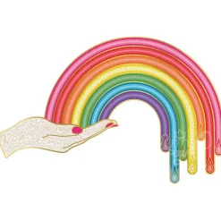 Galison Jonathan Adler Rainbow Hand Shaped Foil Puzzle 750pcs