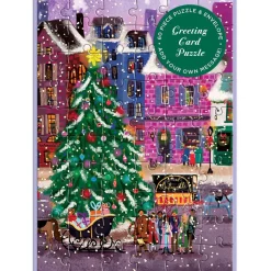 Galison Joy Laforme Christmas Square Greeting Card Puzzle 60pcs