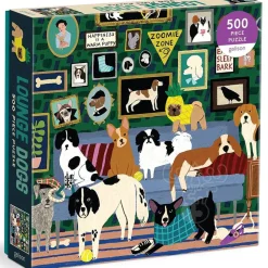 Galison Lounge Dogs Puzzle 500pcs