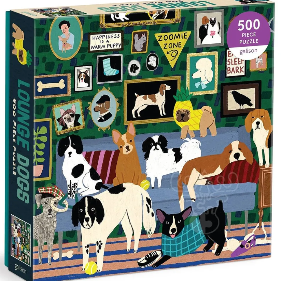 Galison Lounge Dogs Puzzle 500pcs
