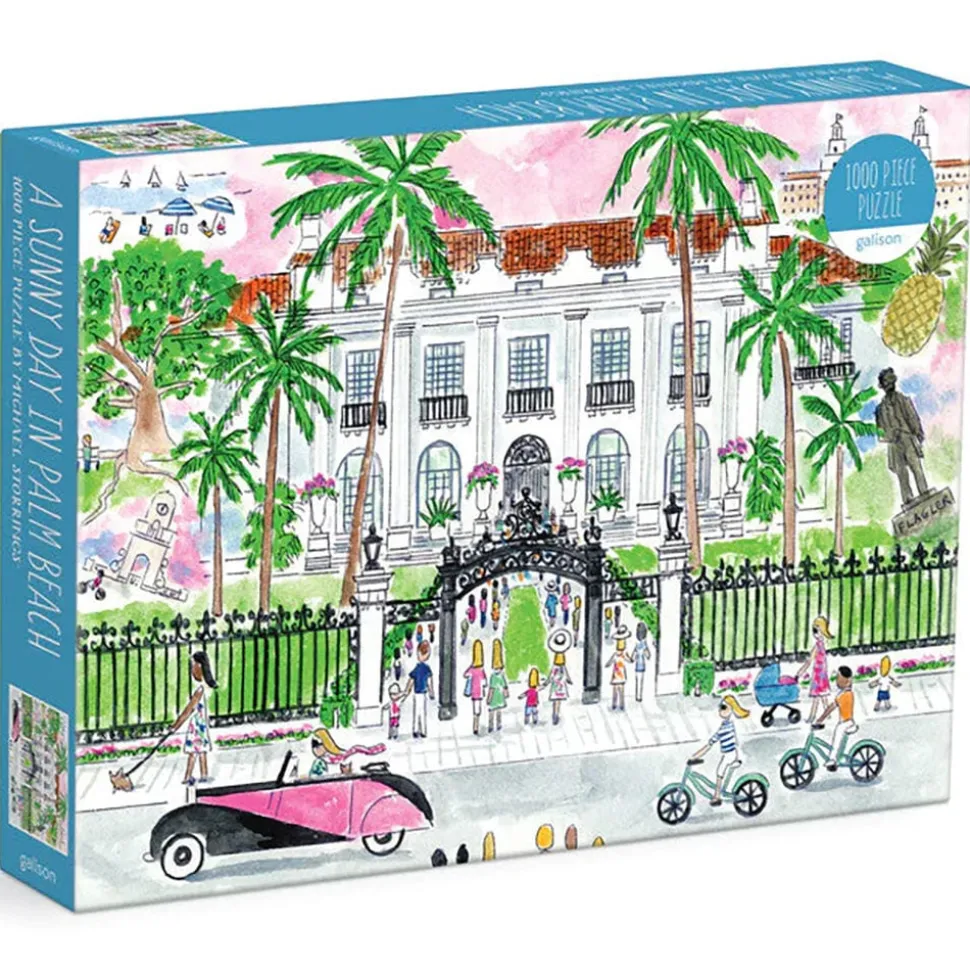 Galison Michael Storrings A Sunny Day in Palm Beach Puzzle 1000pcs