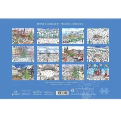 Galison Michael Storrings 12 Days of Christmas Countdown Mini Puzzle 12 x 80pcs