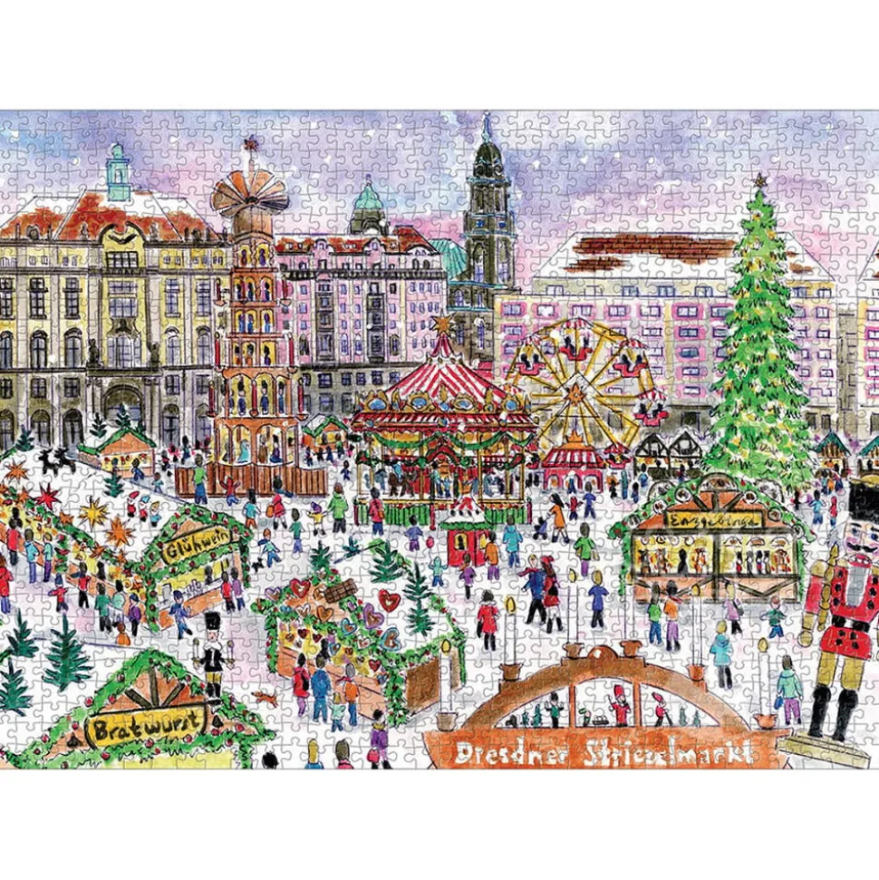 Galison Michael Storrings Christmas Market Puzzle 1000pcs