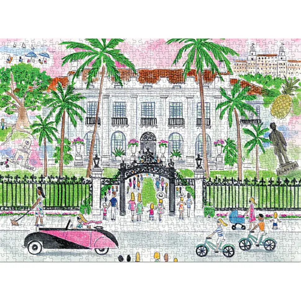 Galison Michael Storrings A Sunny Day in Palm Beach Puzzle 1000pcs