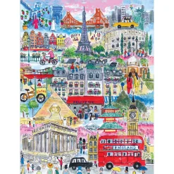 Galison Michael Storrings Cities Around the World Puzzle 1000pcs