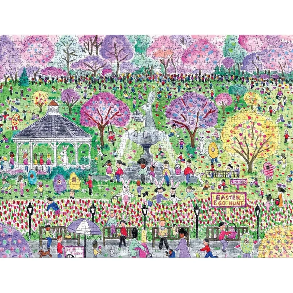 Galison Michael Storrings Easter Egg Hunt Puzzle 1000pcs