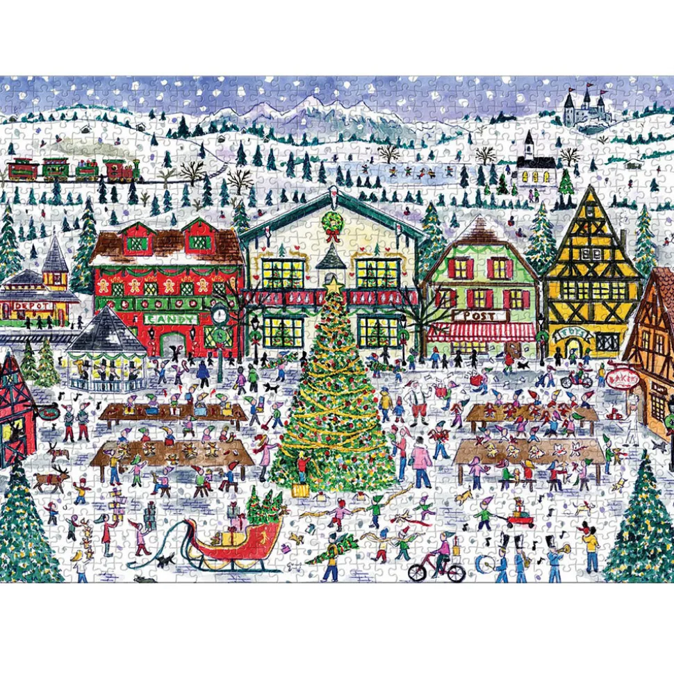 Galison Michael Storrings Santa's Village Puzzle 1000pcs