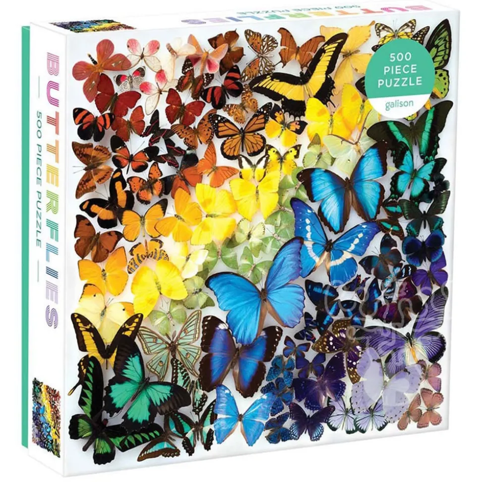 Galison Rainbow Butterflies Puzzle 500pcs