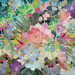 Galison Succulent Mosaic Foil Puzzle 500pcs