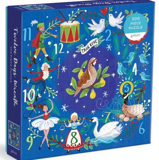 Galison Twelve Days Wreath Puzzle 500pcs