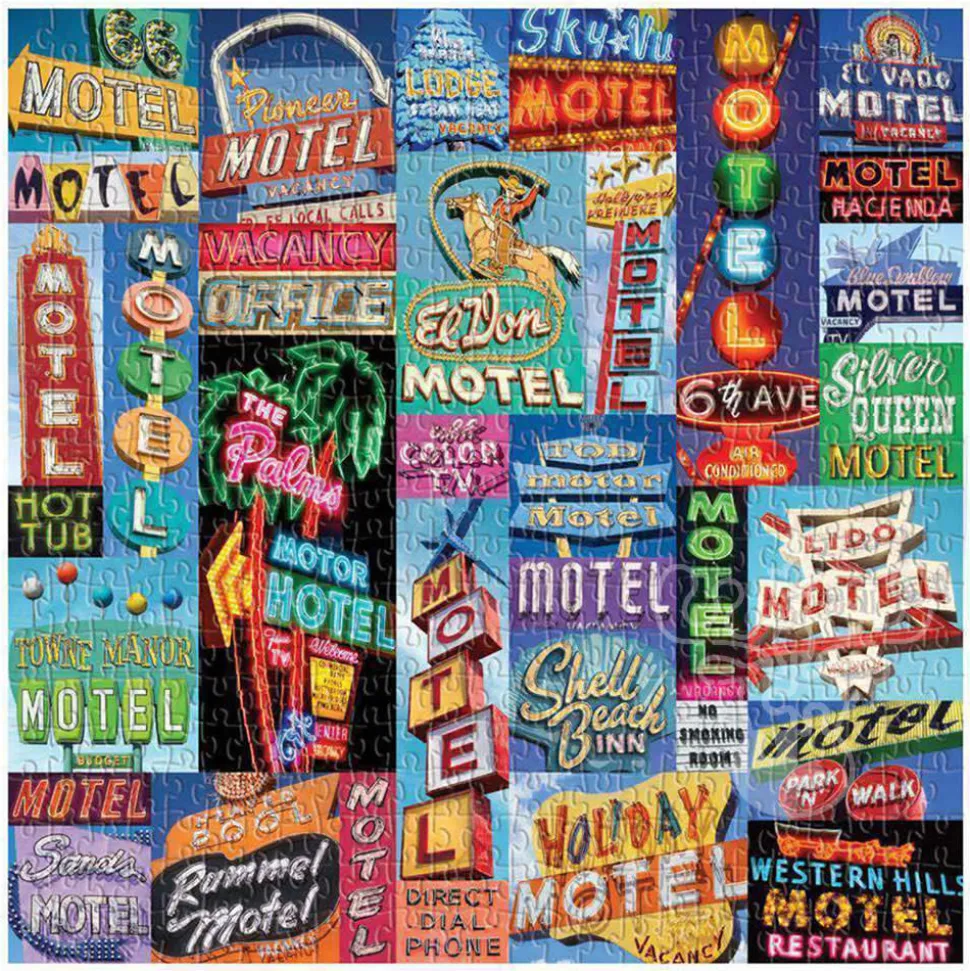 Galison Vintage Motel Signs Puzzle 500pcs