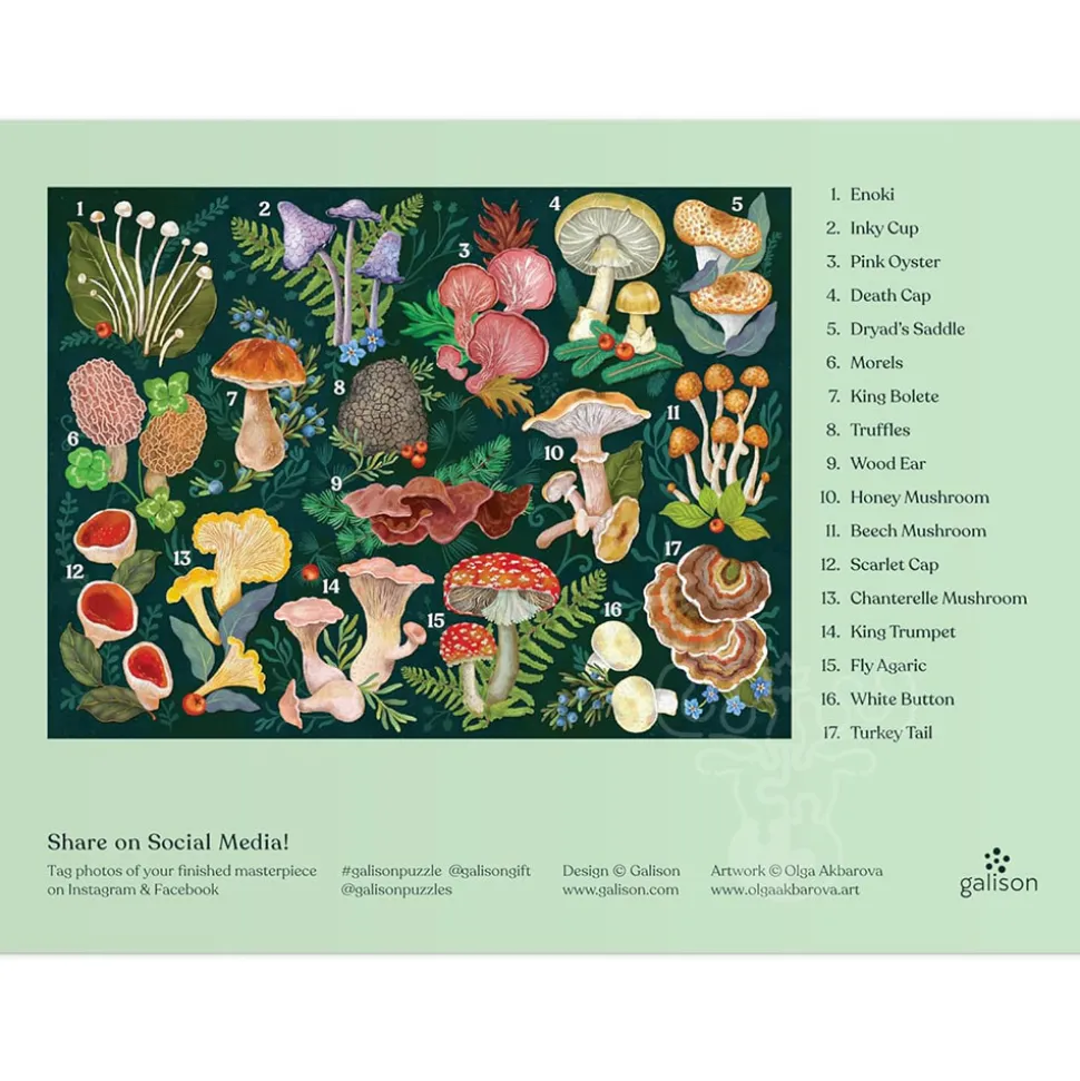 Galison World of Mushrooms Puzzle 1000pcs
