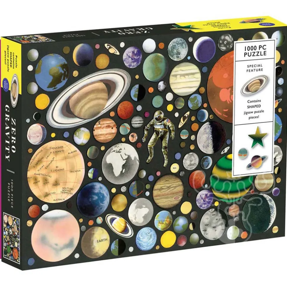 Galison Zero Gravity Puzzle 1000pcs contains 20 Shaped Pieces