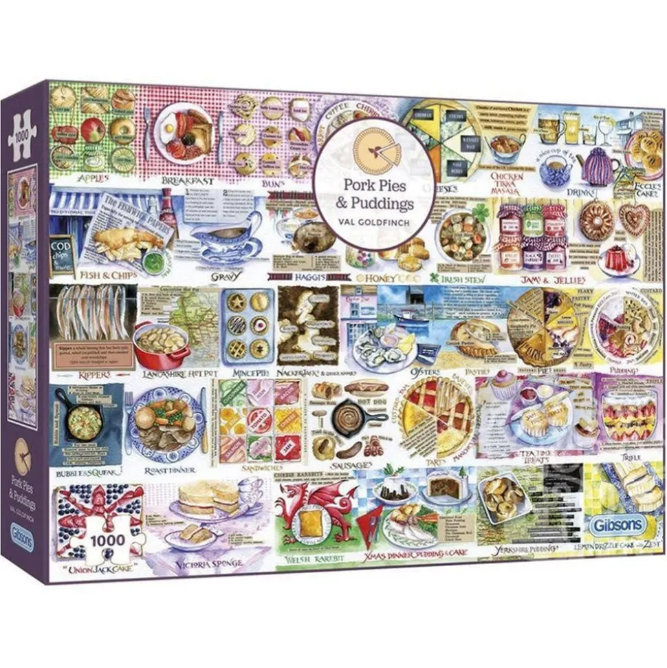 Gibsons Pork Pies & Puddings Puzzle 1000pcs RETIRED