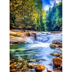 Grafika Belle Cascade dans la Forêt (Beautiful Waterfall in the Forest) Puzzle 2000pcs