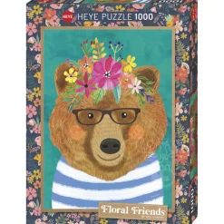Heye Floral Friends Gentle Bruin Puzzle 1000pcs