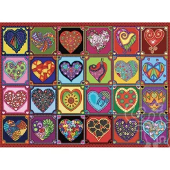 JaCaRou Quilted Hearts Puzzle 1000pcs