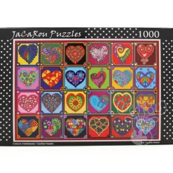 JaCaRou Quilted Hearts Puzzle 1000pcs