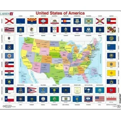 Larsen United States of America Flag Tray Puzzle 70pcs