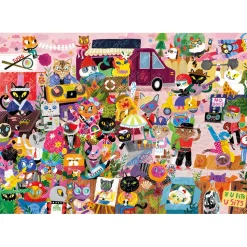Magnolia Cat Crowd Puzzle 1000pcs