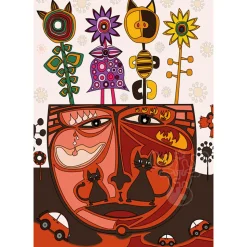 Magnolia Surrealist Cat Puzzle 1000pcs