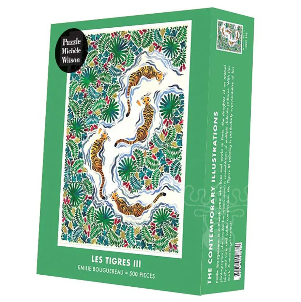 Michèle Wilson Contemporary Illustrations Bouguereau: Les tigres III Wood Puzzle 500pcs