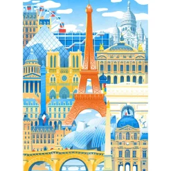 Michèle Wilson Cuzzle Mahe: Paris en folie Wood Puzzle 30pcs