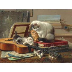 Michèle Wilson Ronner-Knip: Le Leçon de musique Wood Puzzle 150pcs