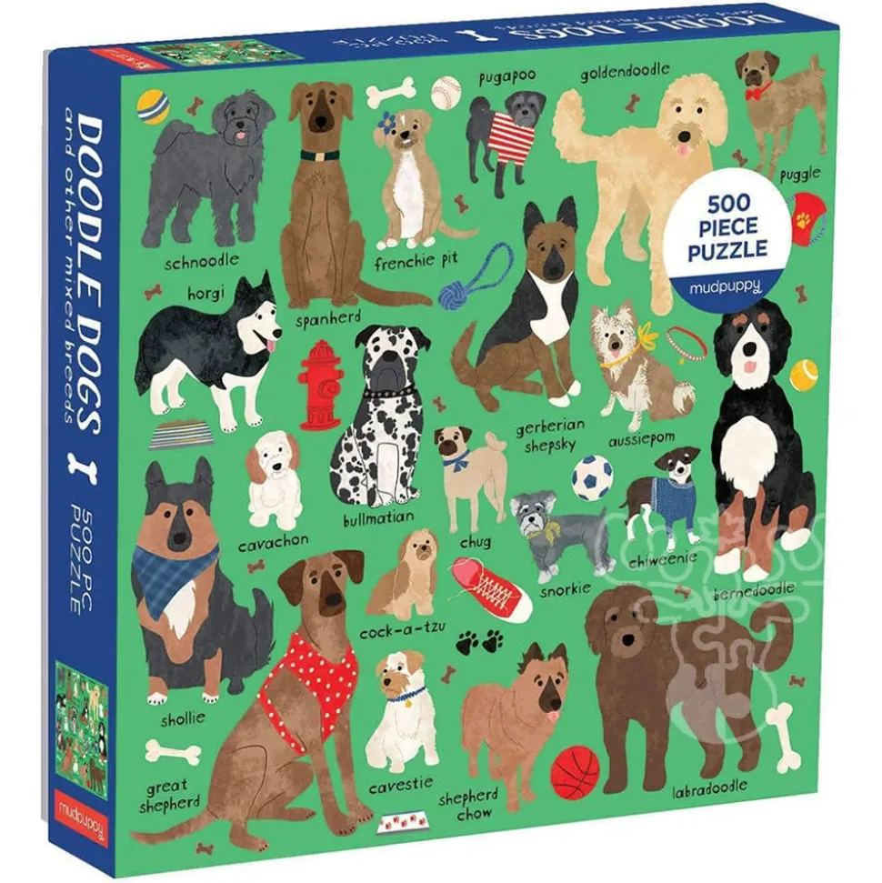 Mudpuppy Doodle Dogs and Other Mixed Breeds Puzzle 500pcs