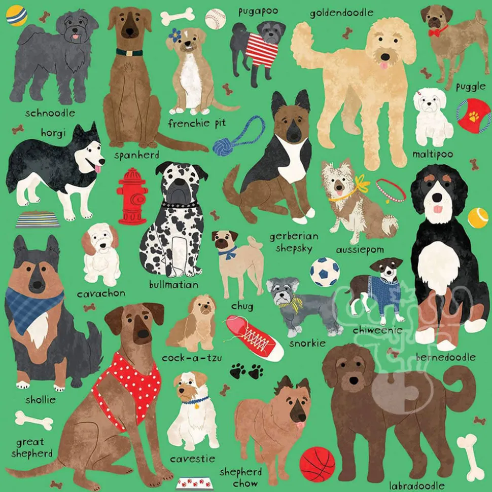 Mudpuppy Doodle Dogs and Other Mixed Breeds Puzzle 500pcs