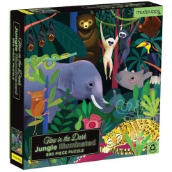 Mudpuppy Glow in the Dark Jungle Illuminated Puzzle 500pcs