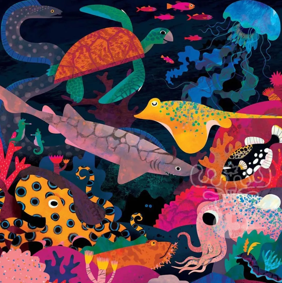 Mudpuppy Glow in the Dark Ocean Illuminated Puzzle 500pcs