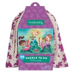 Mudpuppy Puzzle to Go Mermaids Puzzle 36pcs