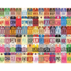 New York Puzzle Co. American Airlines: Baggage Tags Puzzle 1000pcs