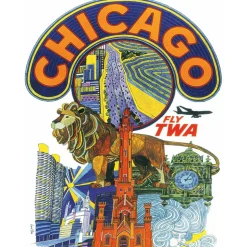 New York Puzzle Co. American Airlines: The Windy City Mini Puzzle 100pcs