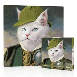New York Puzzle Co. Bill Mayer: Snowball - Cat Detective Mini Puzzle 100pcs