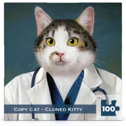 New York Puzzle Co. Bill Mayer: Copy Cat - Cloned Kitty Mini Puzzle 100pcs