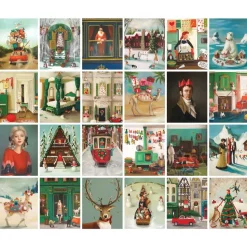 New York Puzzle Co. Janet Hill: Advent Calendar Mini Puzzle 24 x 100pcs