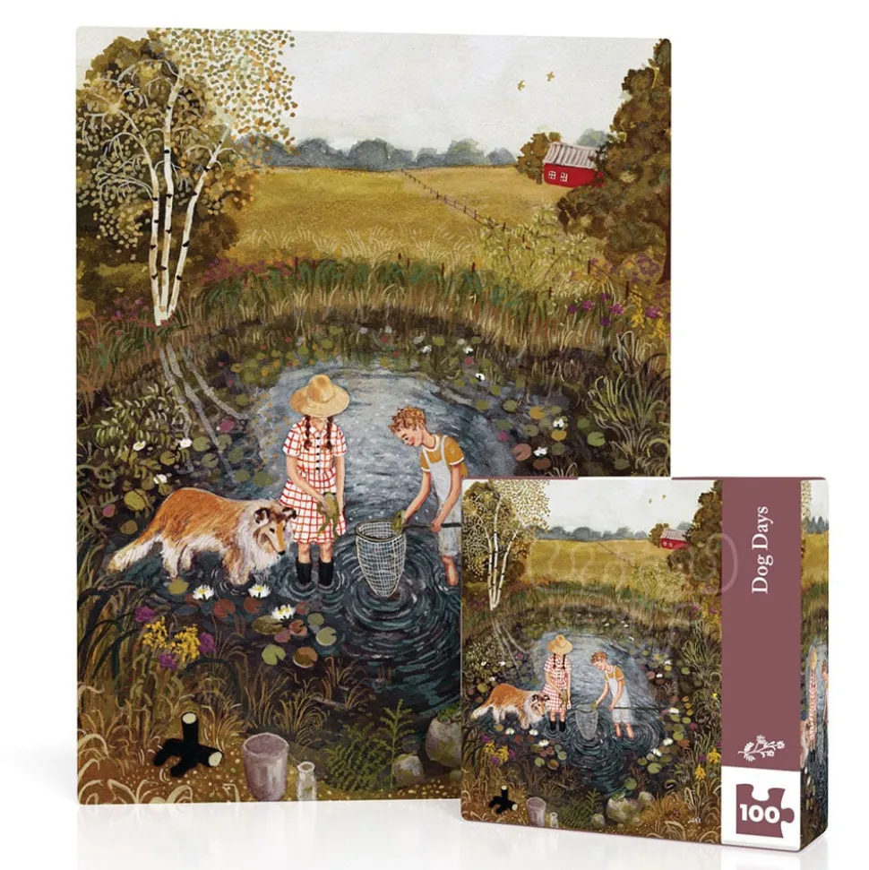 New York Puzzle Co. Loré Pemberton: Dog Days Mini Puzzle 100pcs